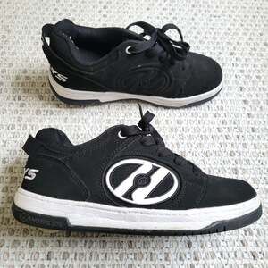 Y2K Heelys Youth 5 EU 36.5 Voyager Black and White Roller Shoes Sneakers